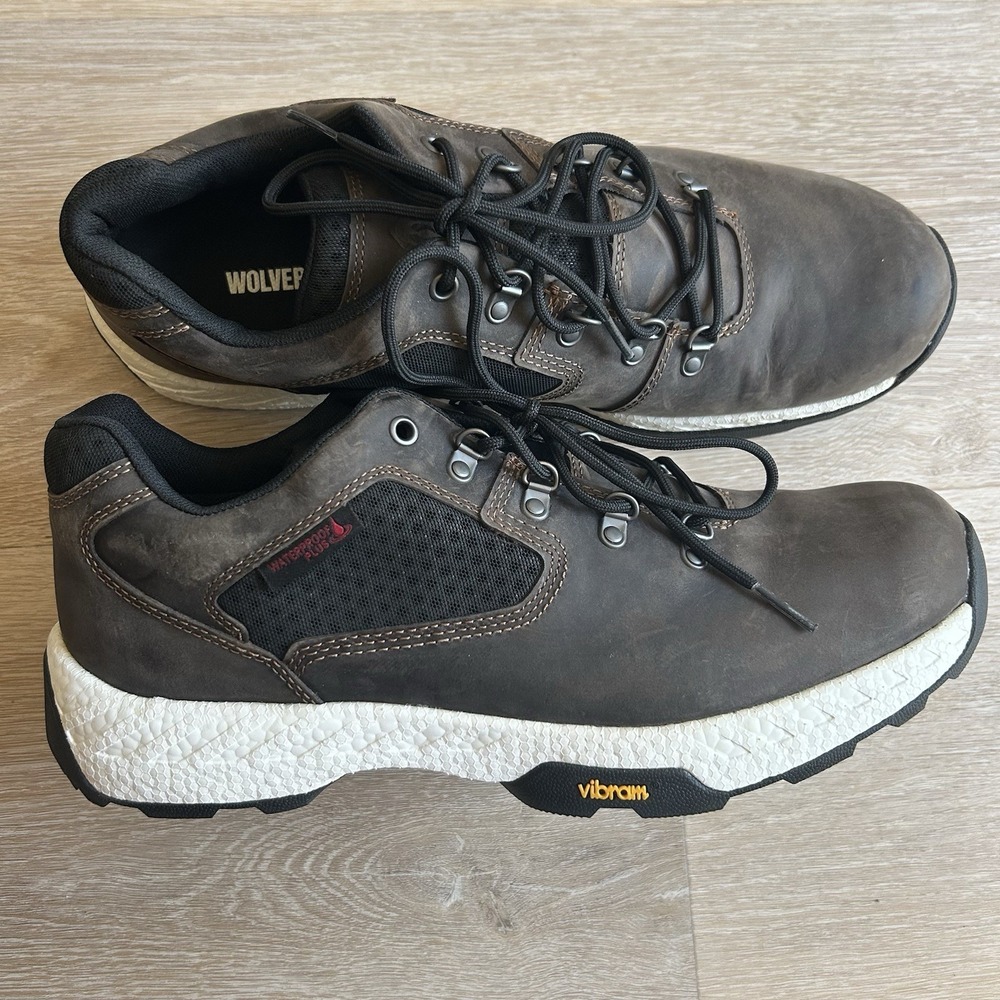 Wolverine Guide Ultraspring Waterproof Low Hiker Men's Vibram Sole Brown Size 12